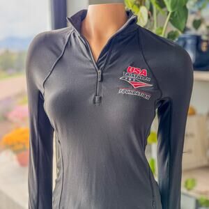 Lululemon, USA Triathlon Foundation, Black Rulu Long Sleeve Pullover, Women's 4